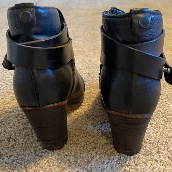 Black rag and bone harrow leather boots